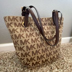 Michael Kors canvas tote bag